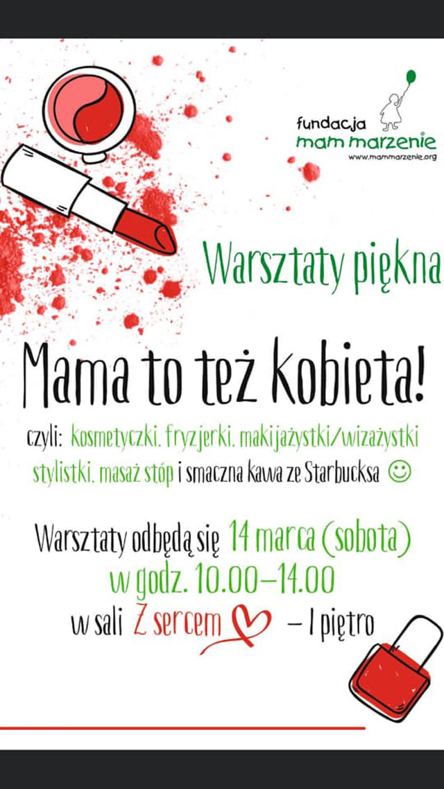 plakat warsztaty piękna