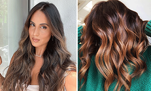 koloryzacja włosów caramel balayage